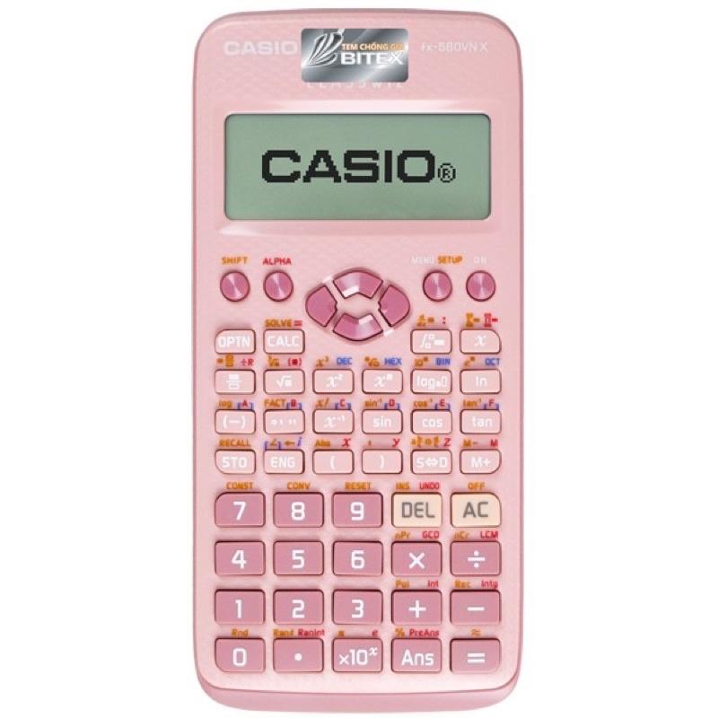 Máy Tính Casio Fx-580VN X Sắc Màu - Hồng Trẻ Trung