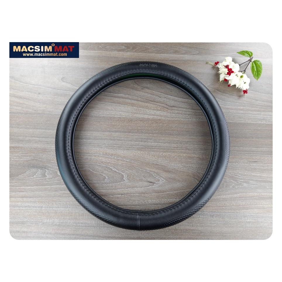 Bọc vô lăng cao cấp Macsim mã L16T mới chất liệu da thật - Khâu tay 100% size M phù hợp các loại xe