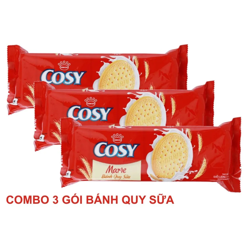 Combo 3 hộp Bánh quy sữa COSY Marie, gói 136g