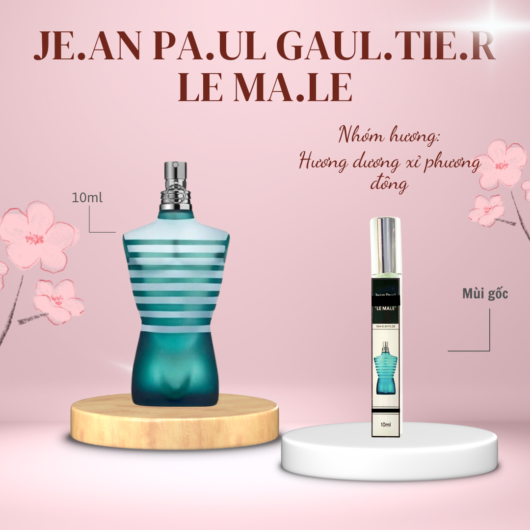Tinh dầu nước hoa dạng xịt Je.an Pul Gul.ti.er Le Ma.le nam tính, thu hút 10ml (mùi nam)