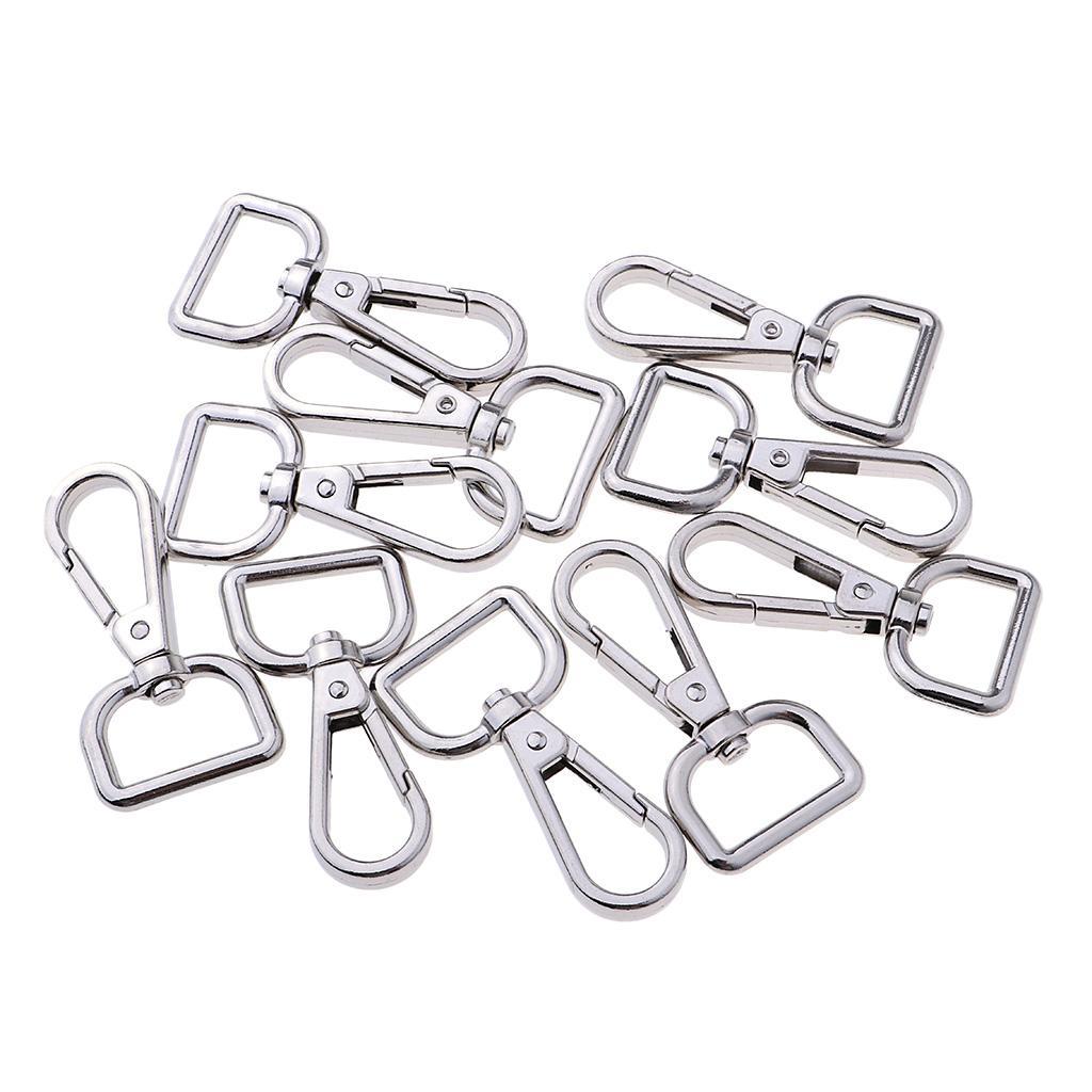 10pcs Swivel Clasps Lanyard Snap Hook Lobster Claw Clasp and Keychain Rings 14mm