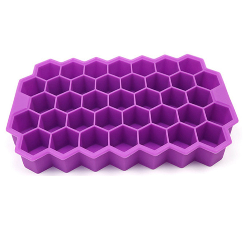 Khay nhựa làm đá 37 viên hình tổ ong - Giao màu ngẫu nhiên 9365