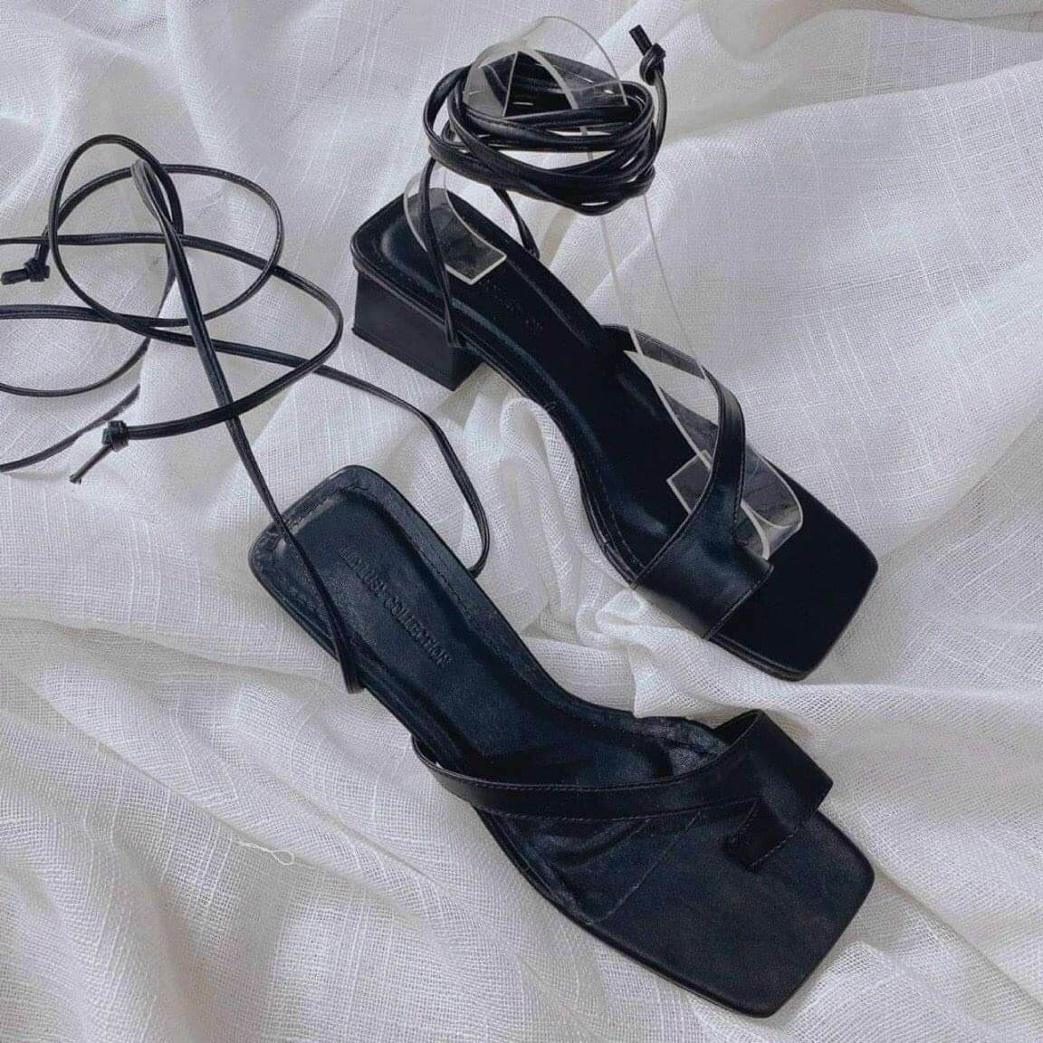 Giày sandal nữ mã KDS54 mũi vuông gót vuông cao 3cm hàng đẹp chuẩn form