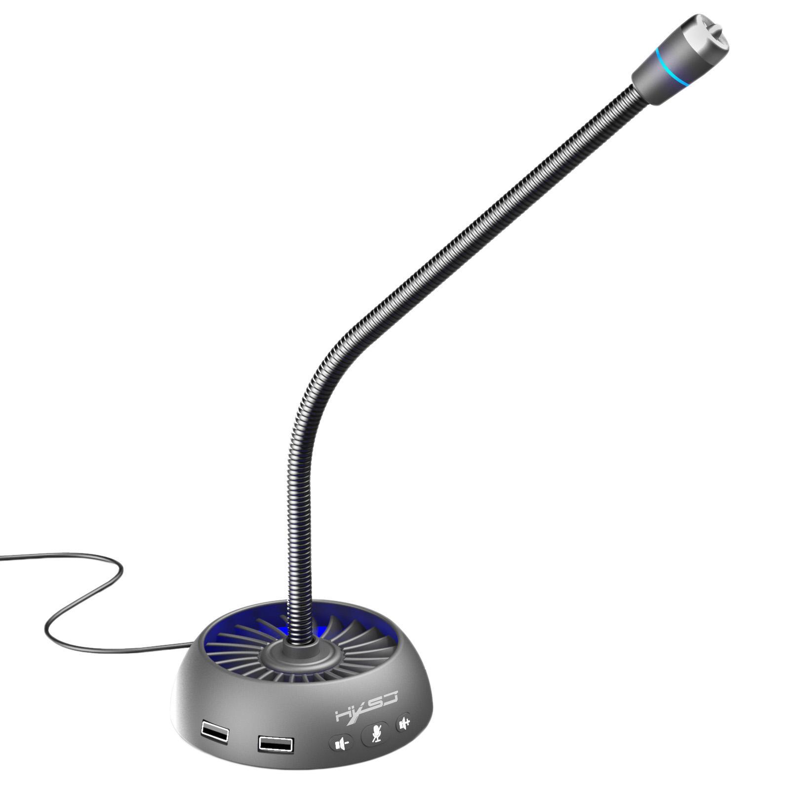 USB Lapel Microphone Omnidirectional Clip on Collar Condenser Mic