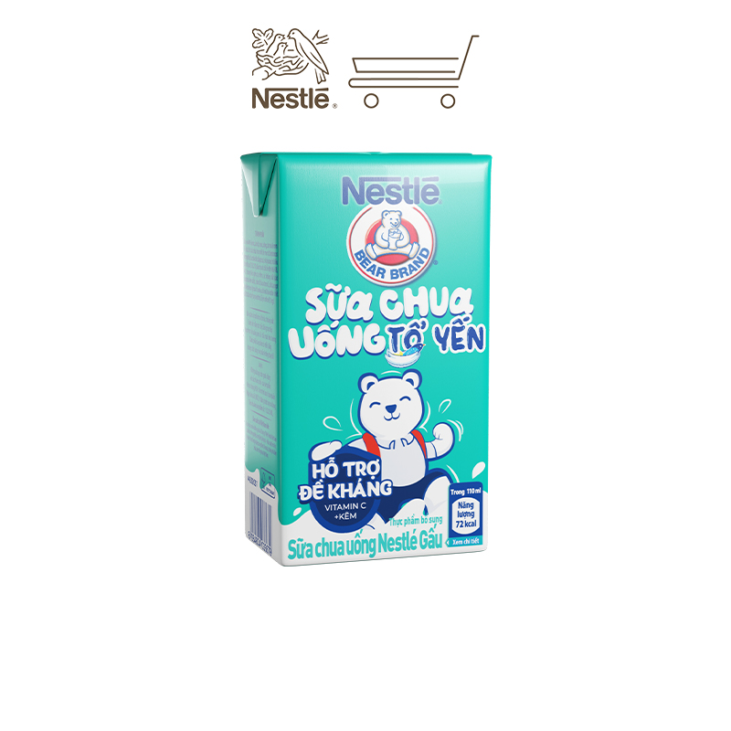 Sữa chua tổ yến Nestlé Yogu Gấu - thùng 48 hộp x 110ml