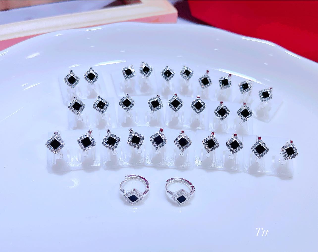 Bông tai bạc khuyên tròn thời trang chất liệu bằng bạc s925 MS060c