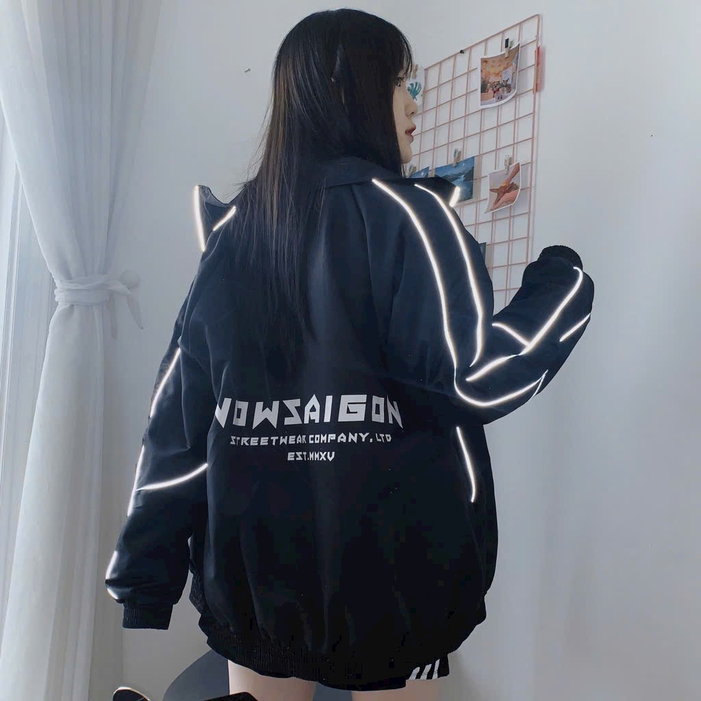 Áo khoác dù NOWSAIGON Nam Nữ (Phối viền mí túi và thân) unisex dù 2 lớp ulzzang Jacket Siêu chất bomber, áo khoác cặp đôi thể thao