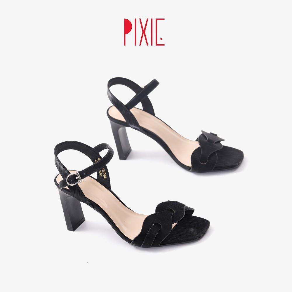 Giày Sandal Cao Gót 7cm Đế Vuông Pixie X728