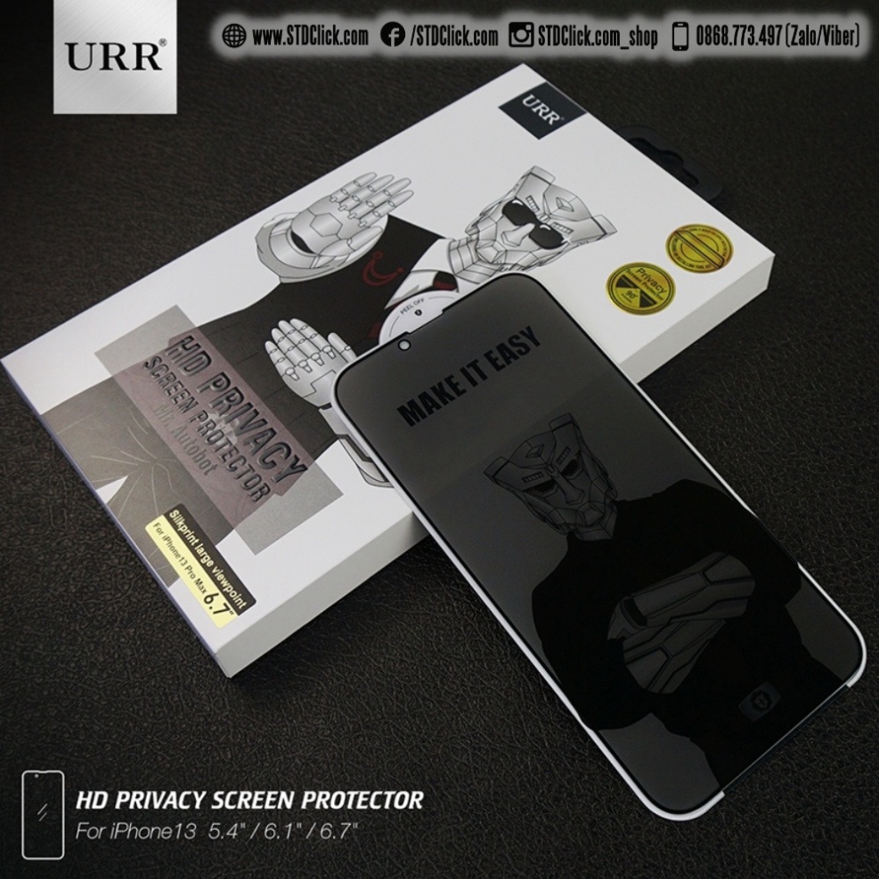KÍNH CƯỜNG LỰC CHỐNG NHÌN TRỘM DÀNH CHO ĐIỆN THOẠI IPHONE 14 PRO MAX - 14 PRO - 14 PLUS - 13 PRO MAX - 13 PRO URR AUTOBOT