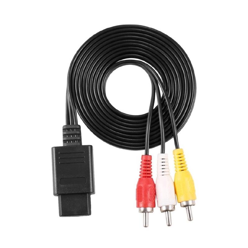 Dây cáp 1.8M 6FT AV TV RCA video cho N64 / 64 Game