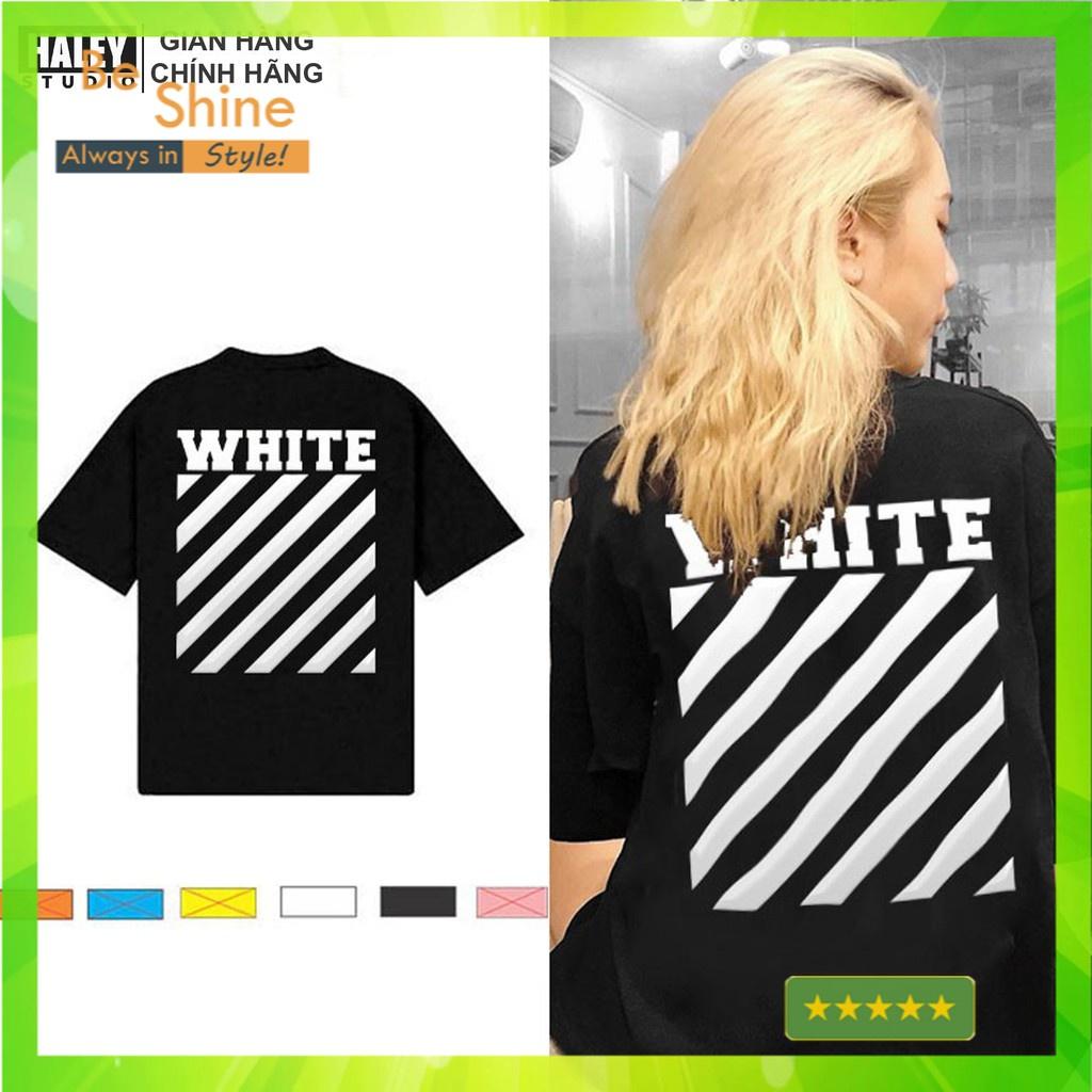 Áo Thun Off White Unisex Form Rộng Nam Nữ phong cách Hàn Quốc TN410 Haley - Beshine Store