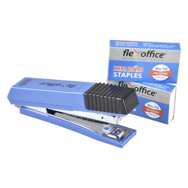 Bộ bấm kim số 10 và kim bấm Flexoffice FO-ST03-S2