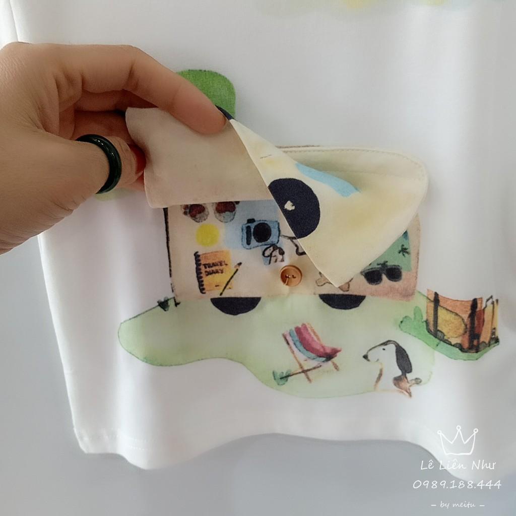 Áo Phông  Bé Trai - Bé Gái Hình 3D  Chất Cotton Mềm Mát.