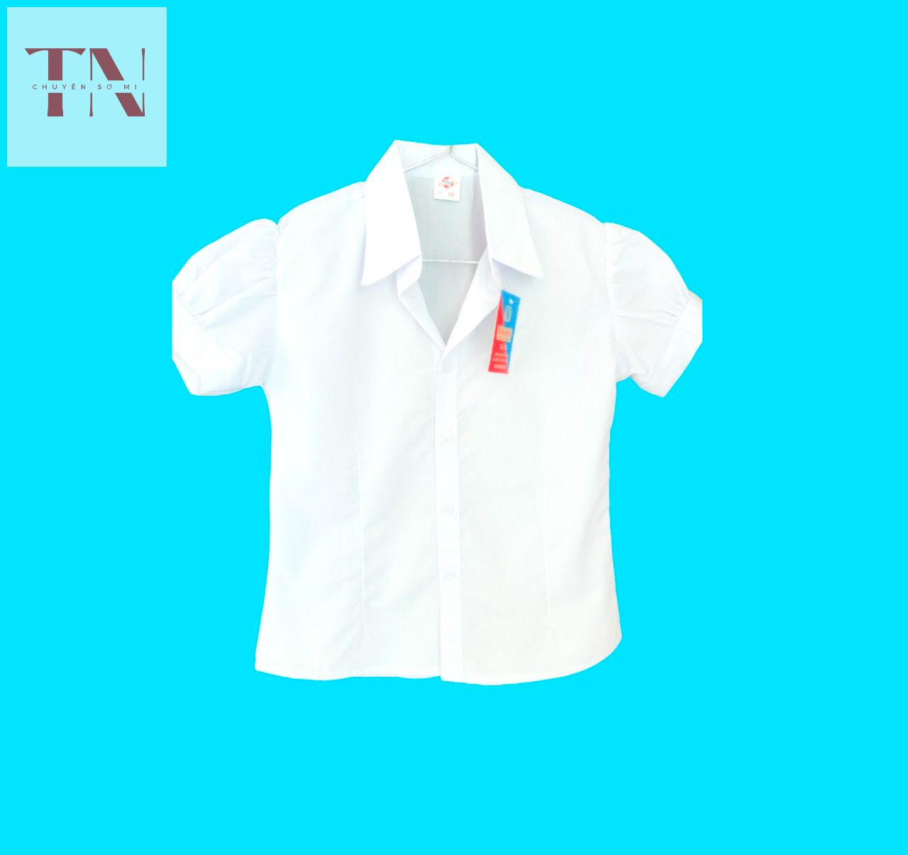 Áo sơ mi, áo sơ mi trắng, áo sơ mi nữ tay ngắn size 5-8