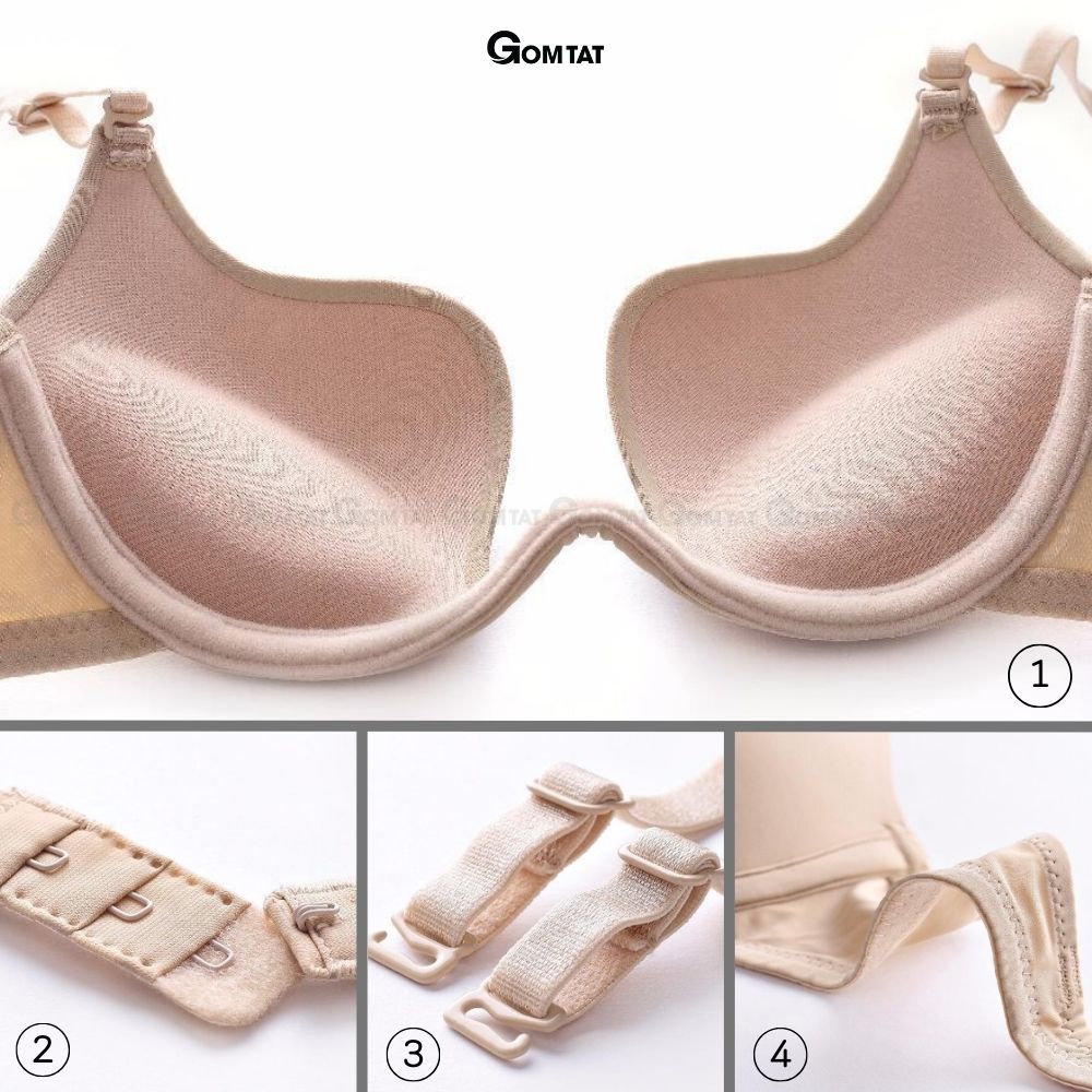 Áo ngực su có gọng GOMTAT đệm vừa 2,5cm thiết kế thời trang nâng đẩy tôn vòng 1 Mutiway - SA-7K