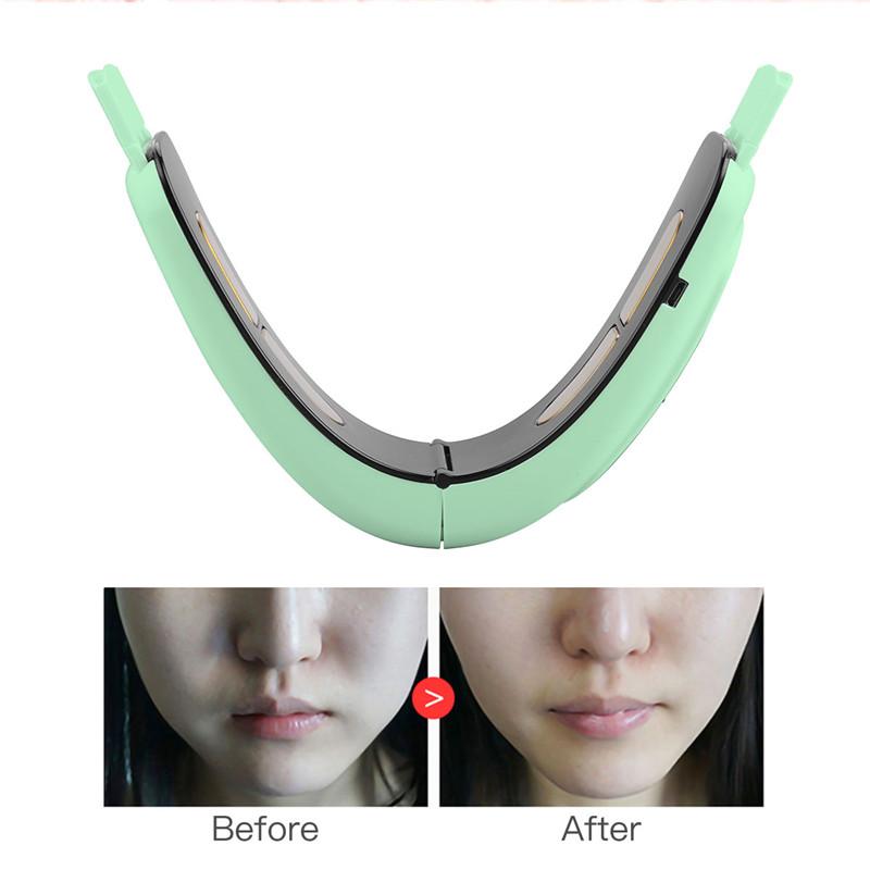 Micro Hiện Tại Điện Mặt V-Line Massage Má Nâng Rung Giảm Béo Cụ Đôi Cằm Dây Miếng Dán Điện Cực