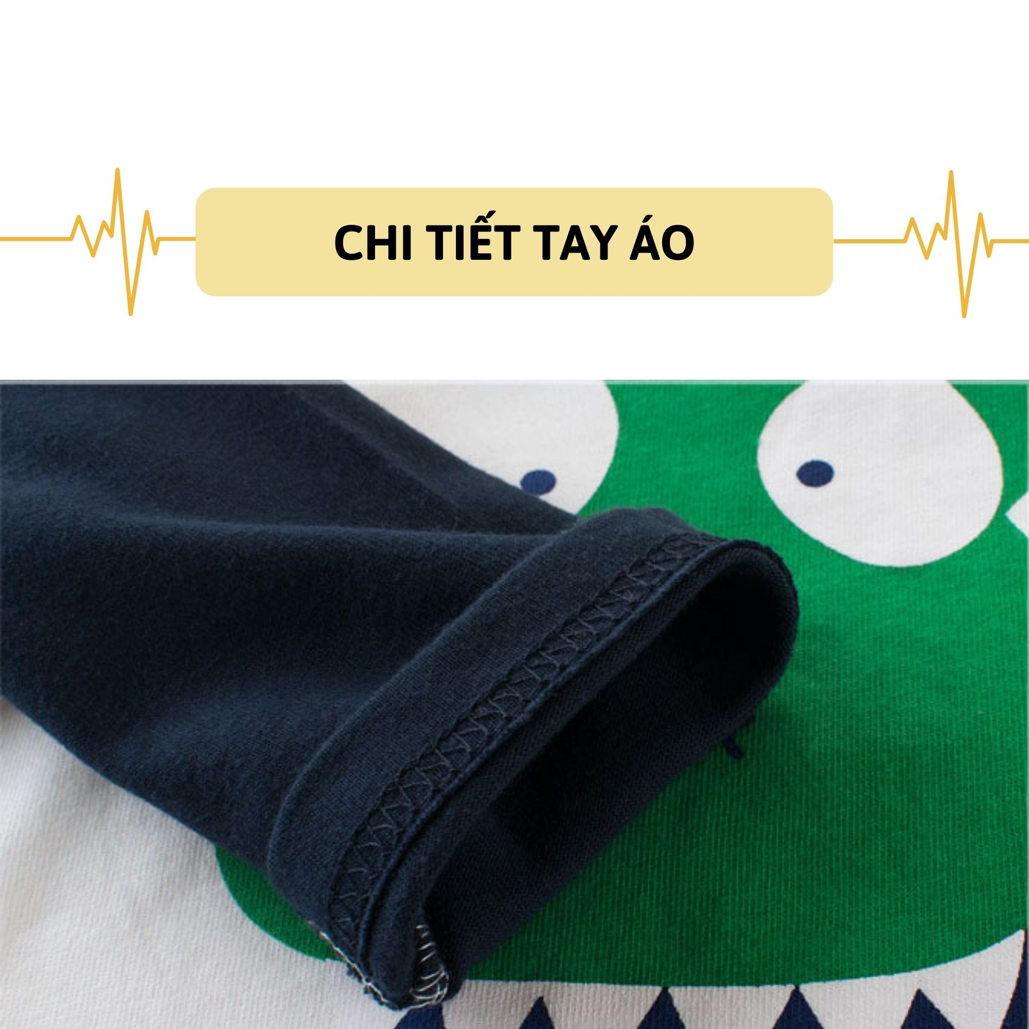 Áo thun dài tay bé trai 27KIDS áo cho bé họa tiết khủng long chất cotton 100% S2032