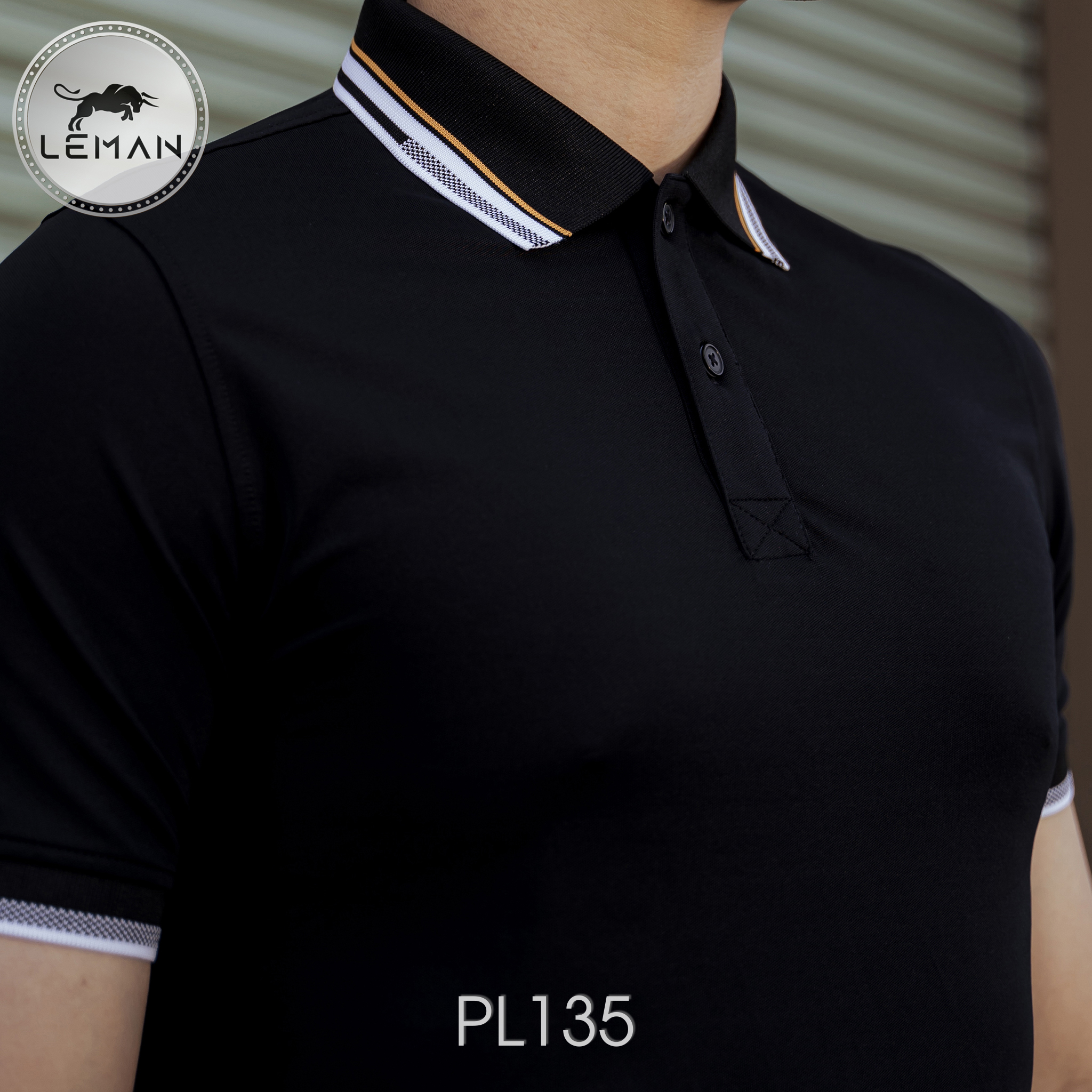 Áo thun polo nam Leman PL135 vải Poly Coolmax pique 215gsm cao cấp form Slim fit năng động