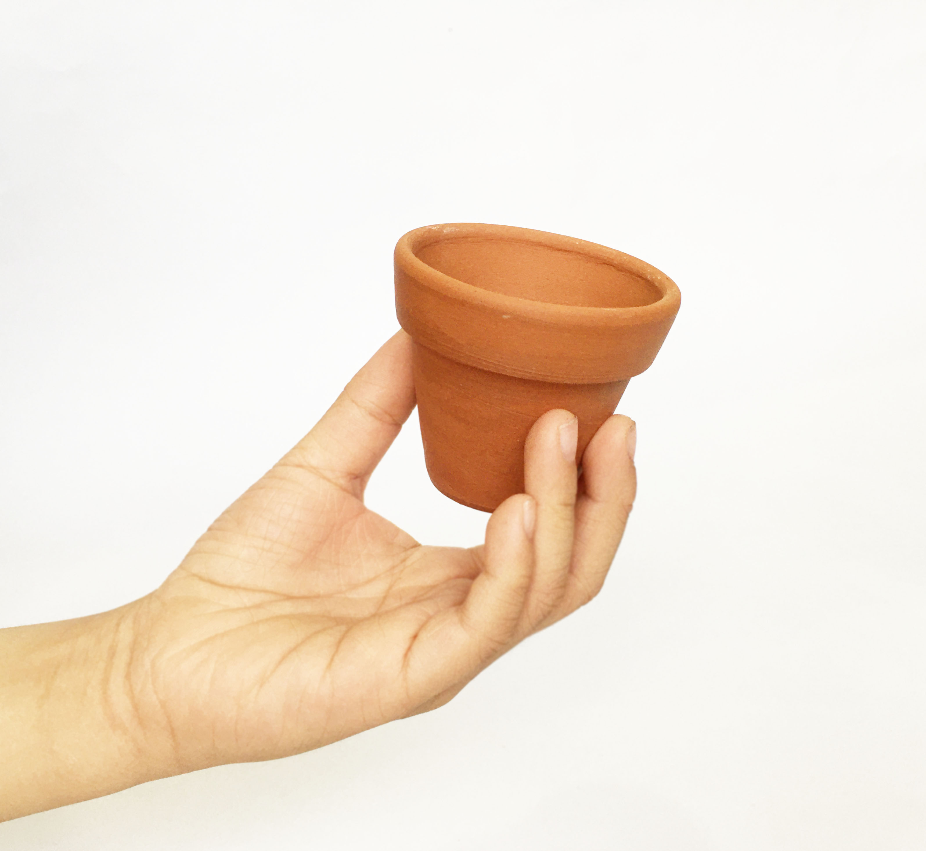 Combo 5 Chậu đất nung mini có lỗ xinh xắn, vintage làm chậu trồng sen đá, xương rồng, hoa handmade