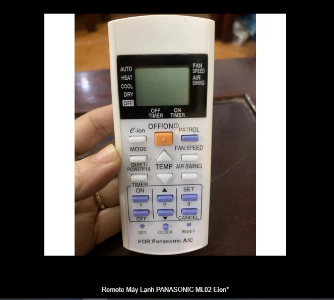 Remote Máy Lạnh  ML02 Eion* hàng chính hãng