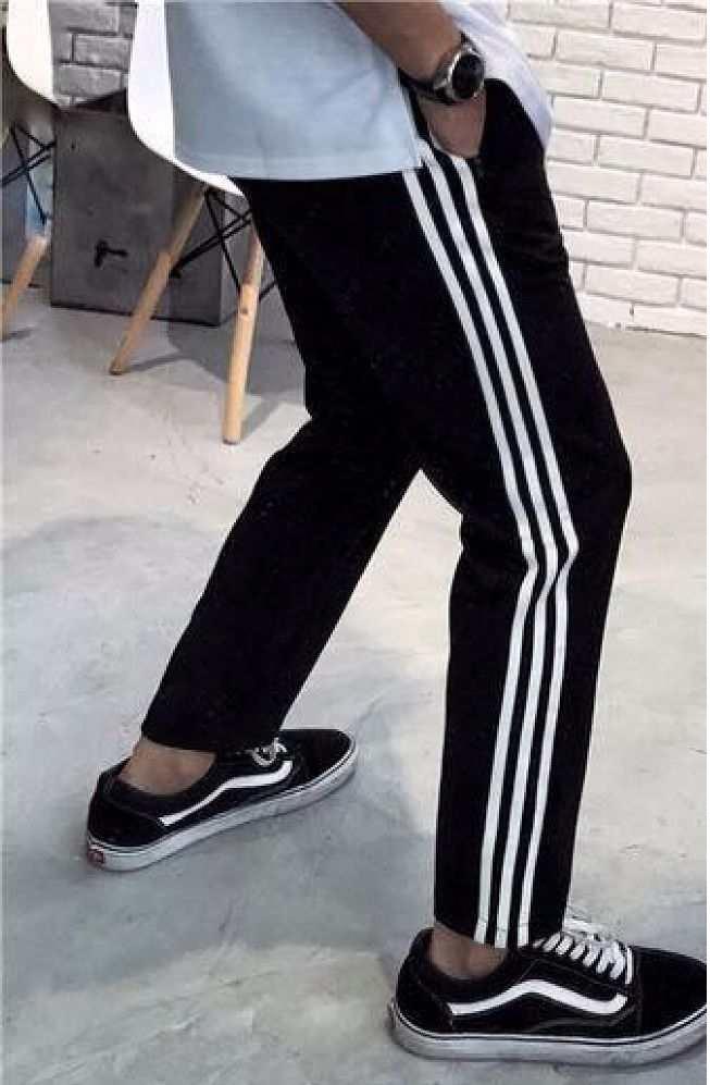 Quần 3 sọc suôn unisex nam nữ vải nỉ cotton cao cấp form đẹp - 3 line striped pants