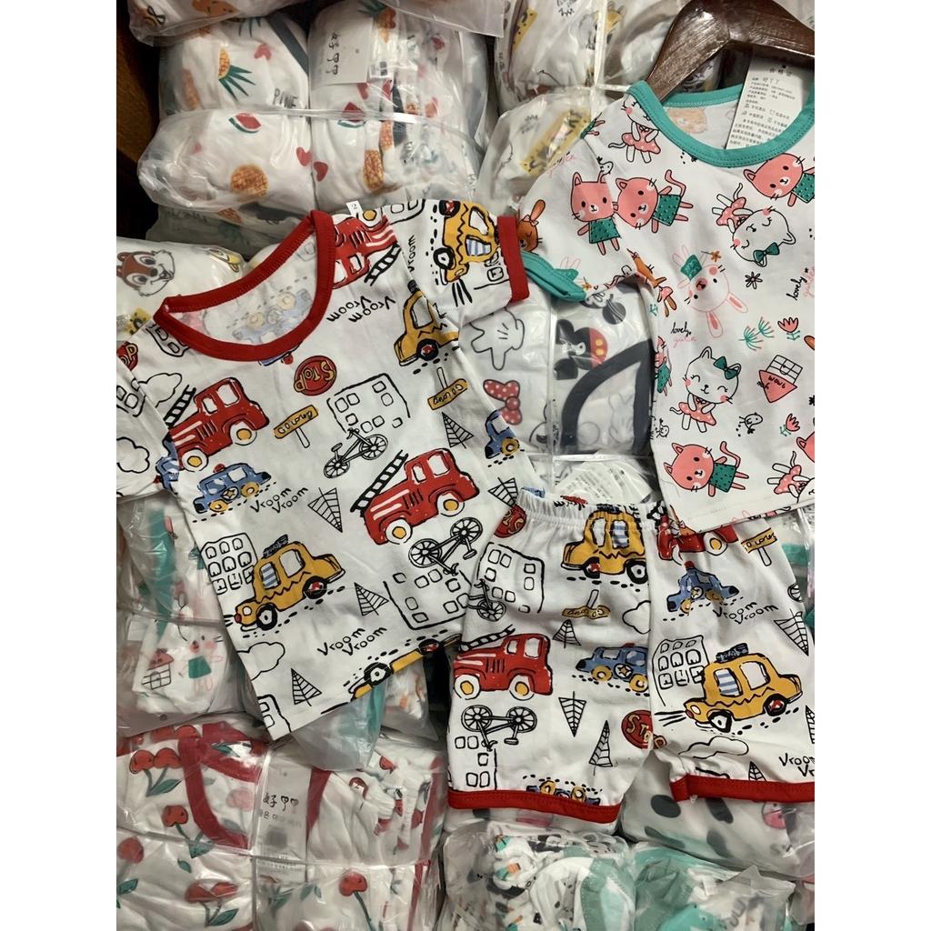 Bộ Cộc Tay In Hình Xinh Xắn Cho Bé Chất Cotton Siêu Mềm