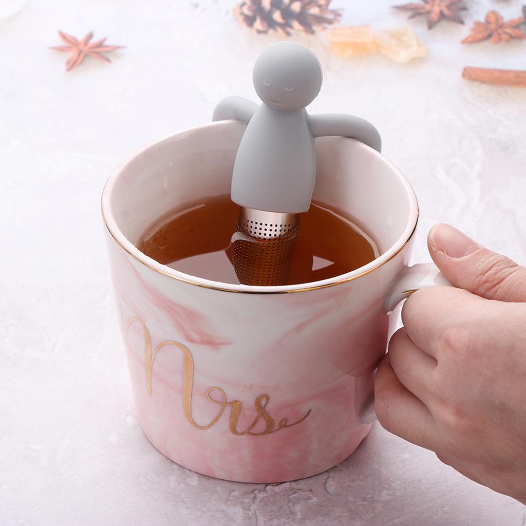 Tea Infuser, Fine Mesh Tea Cup Filter Silicone Handle Stainless Steel Tea Strainer Loose Tea Steeper for Loose Leaf Tea or Herbal Tea