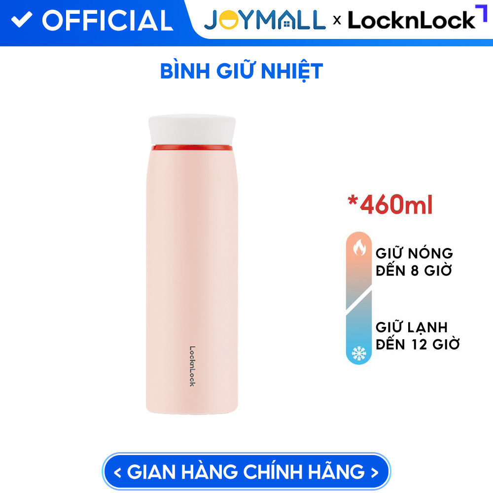 Bình giữ nhiệt LocknLock Feather Light Ring LHC4244PIK 460ml – Màu hồng
