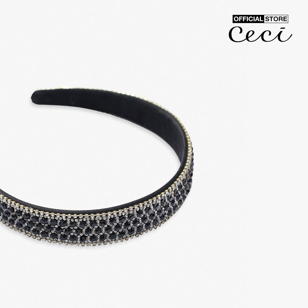 CECI - Băng đô cài tóc nữ bọc vải đính đá sang trọng CC6-03000075