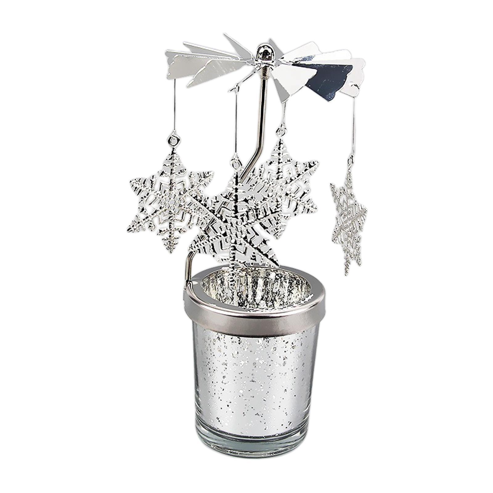 Metal Rotary Candle Holder Candlestick Tealight Holder for Table Xmas Wedding Home Decoration