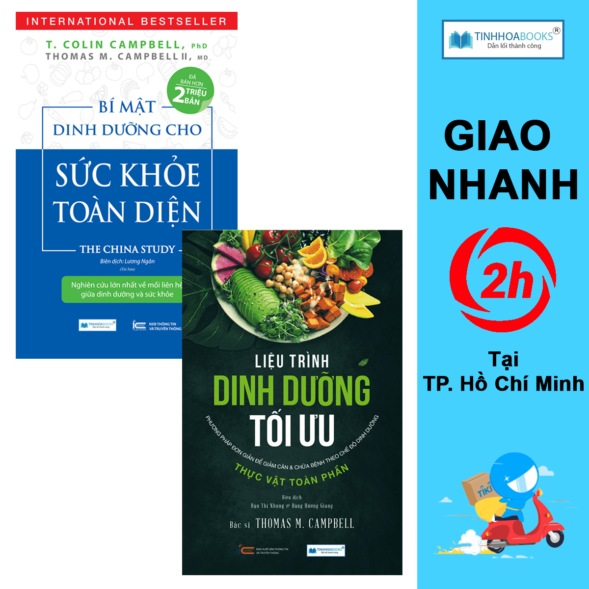 Combo 2 Cuốn Sách Dinh Dưỡng Hay: Bí Mật Dinh Dưỡng Cho Sức Khỏe Toàn Diện (Tái Bản) + Liệu Trình Dinh Dưỡng Tối Ưu - Phương Pháp Đơn Giản Để Giảm Cân Và Chữa Bệnh Theo Chế Độ Dinh Dưỡng Thực Vật Toàn Phần