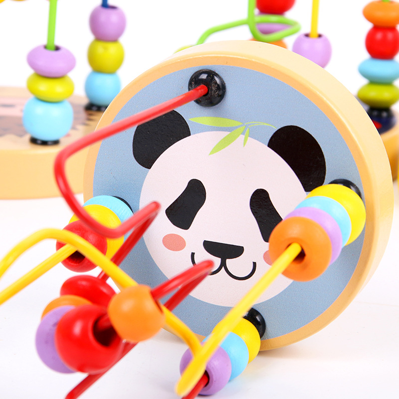 Đồ Chơi Giáo Dục Xâu Chuỗi Luồn Hạt Gỗ Rèn Luyện Kỹ Năng Cho Bé