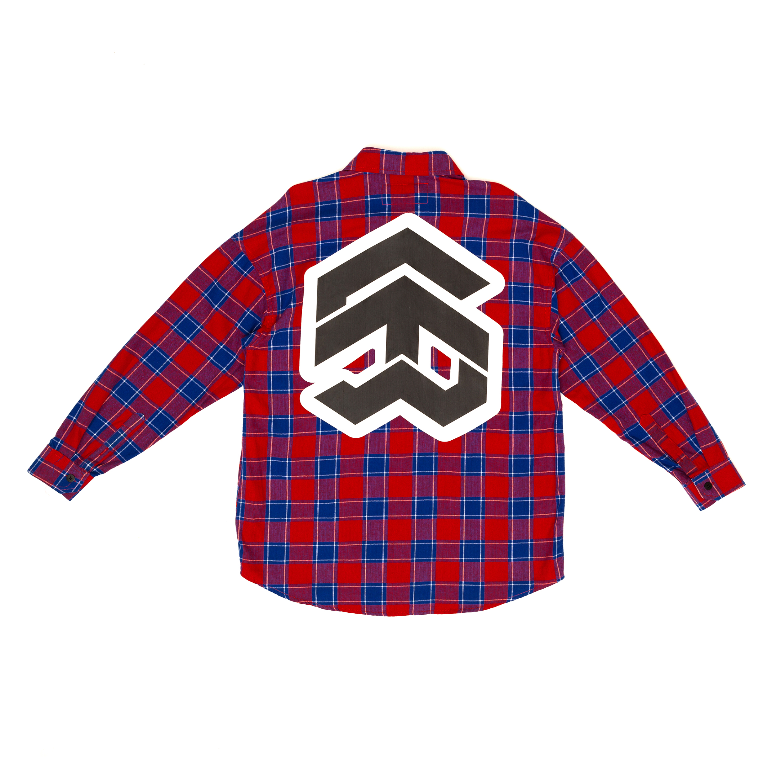 Áo Sơ Mi Flannel 5THEWAY Tay Dài Sọc Caro Đỏ aka /stroke/ BIG LOGO FLANNEL SHIRT in RE/WH