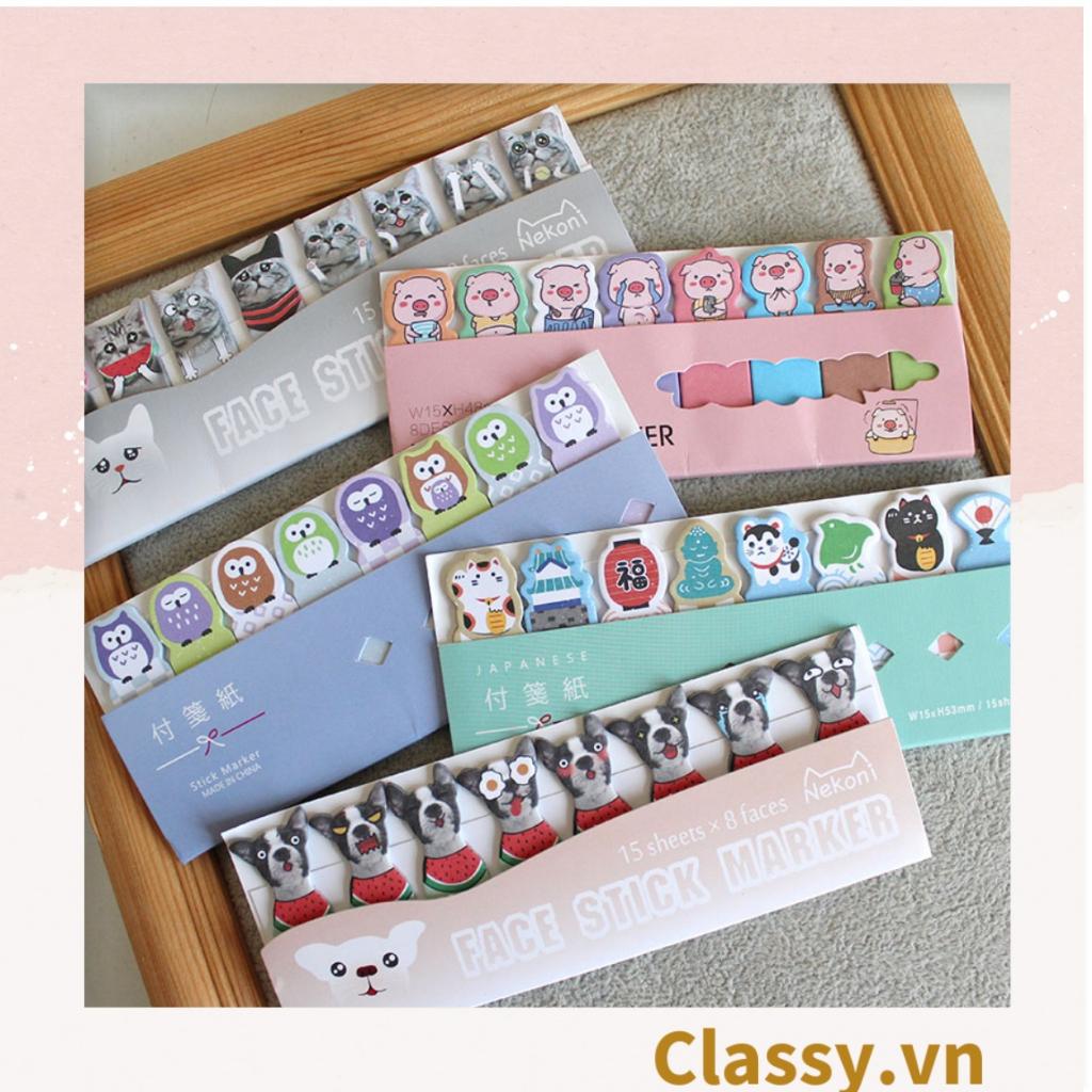 80 miếng Giấy note ghi nhớ mini Classy Post-It, hình pets dễ thương sáng tạo tiện dụng; kích thước PK641