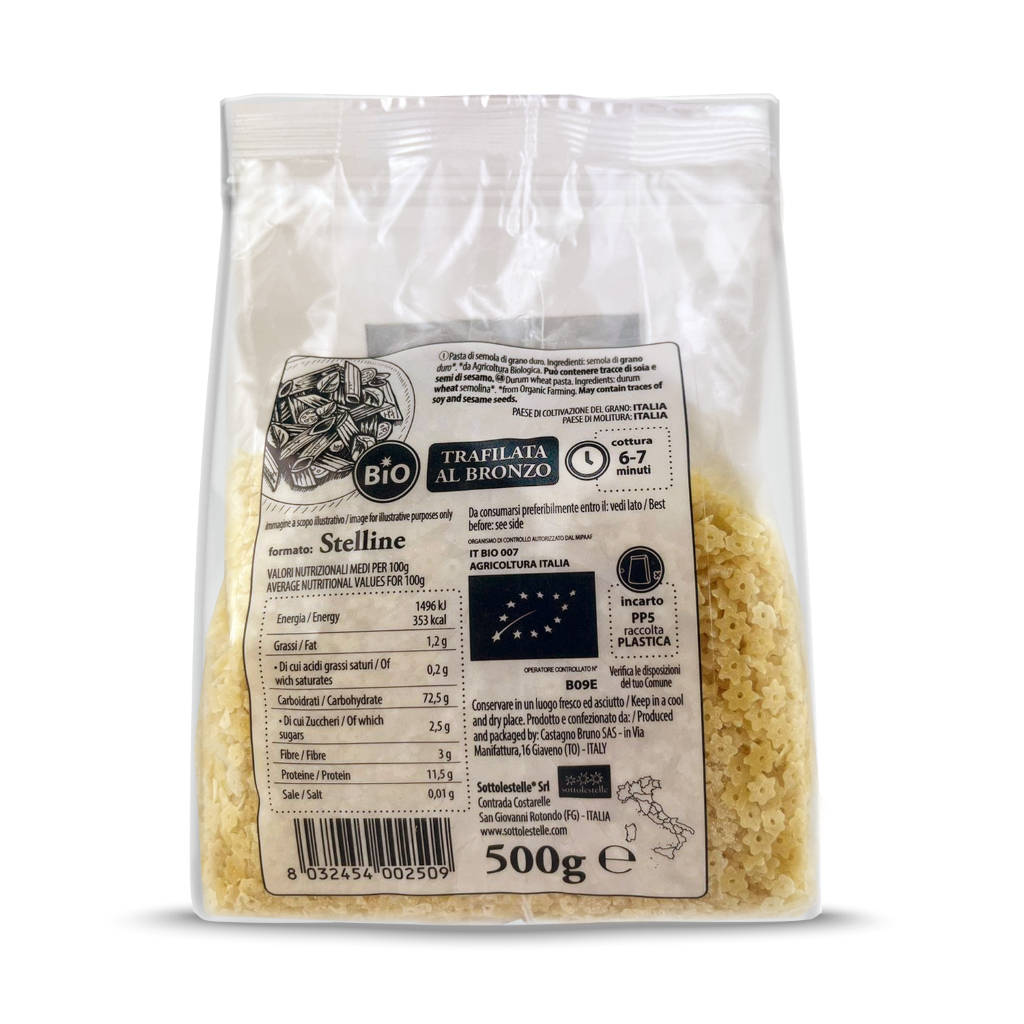 Nui sao hữu cơ Sottolestelle 500g