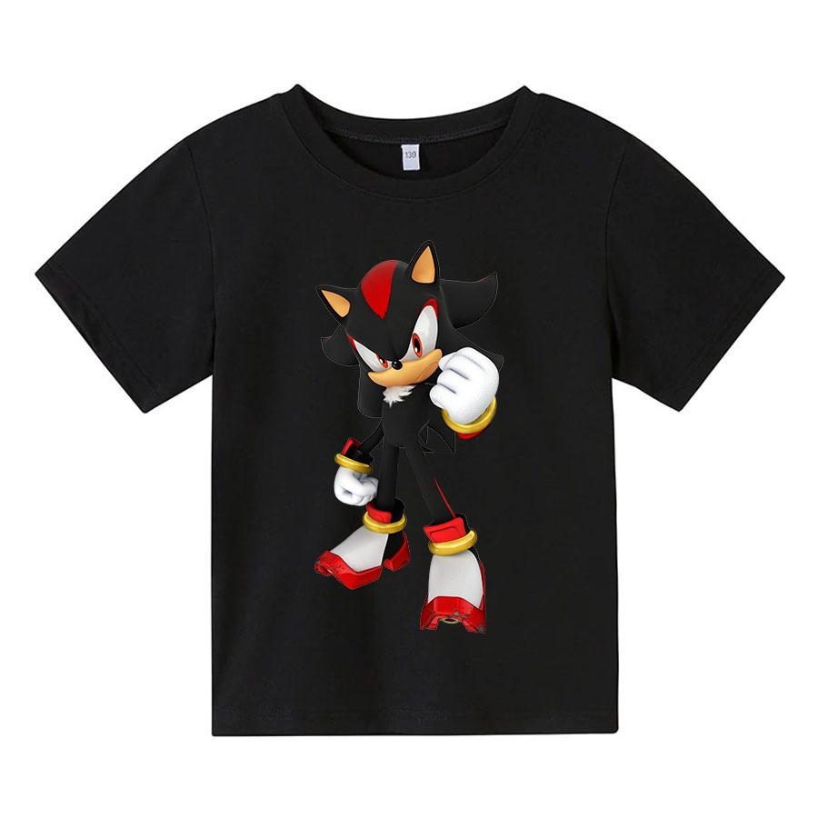 Áo thun trẻ em SoNic Đen Có size người lớn, King Cotton