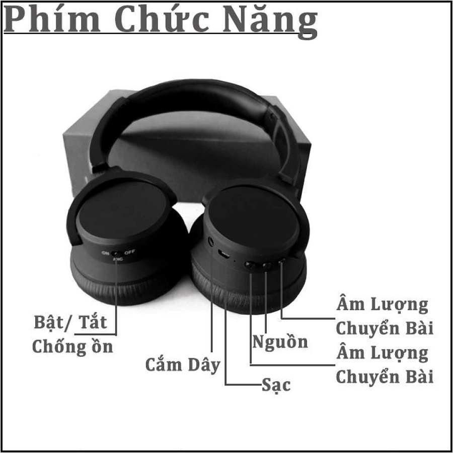 Tai nghe Bluetooth chụp tai PKCB80 - Hàng Chính Hãng