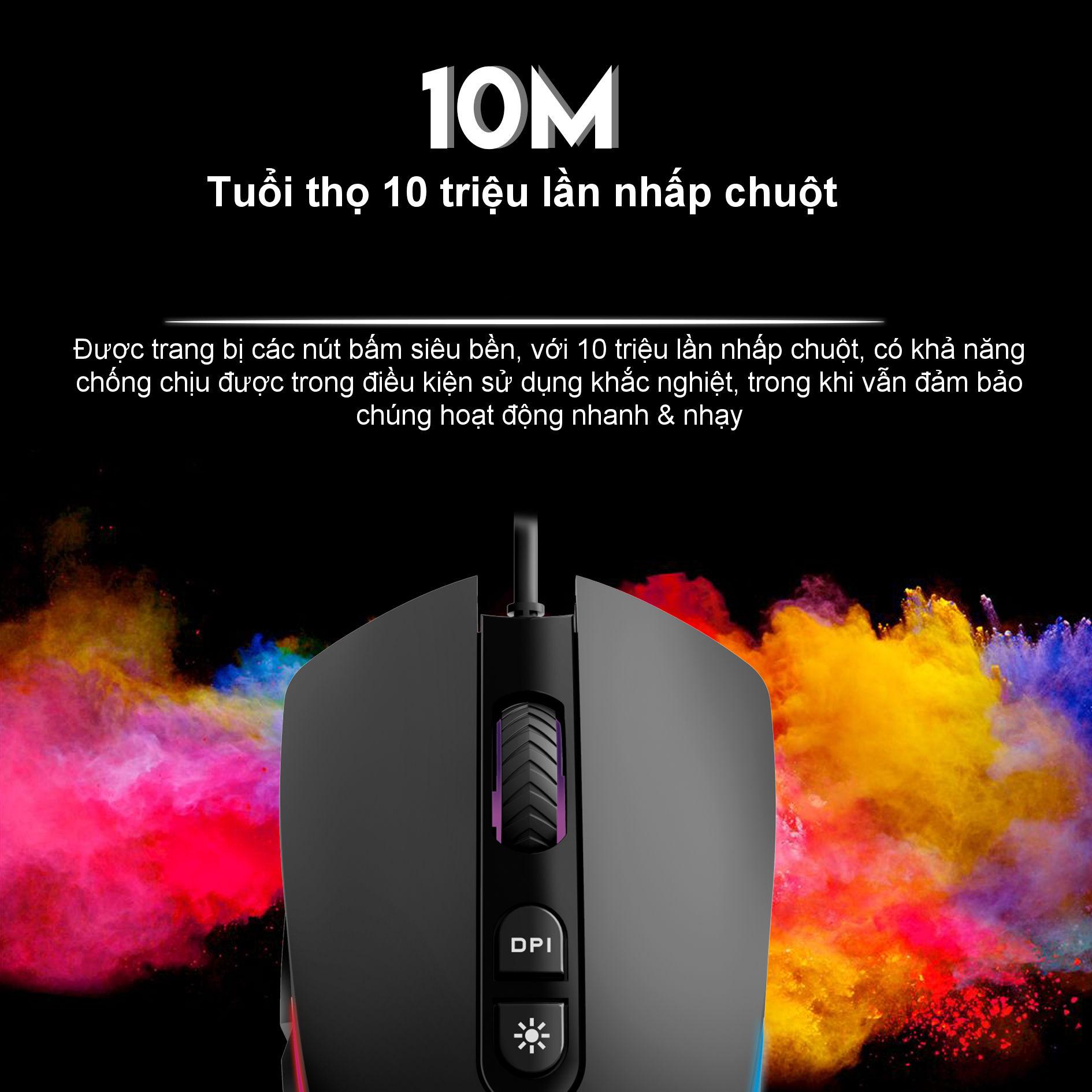 Chuột Gaming có dây Fantech X16 THOR II 4200DPI LED RGB 168 Triệu Màu 6 Phím Macro Có Phần Mềm Tùy Chỉnh Riêng - Hàng chính hãng