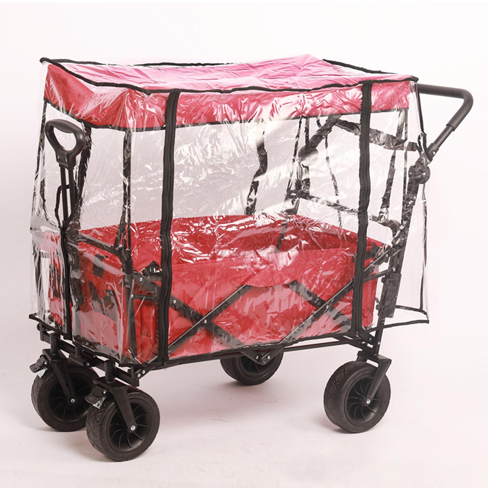 Collapsible Wagon Cart Waterproof Cover Canopy Sturdy Dustproof for Camping