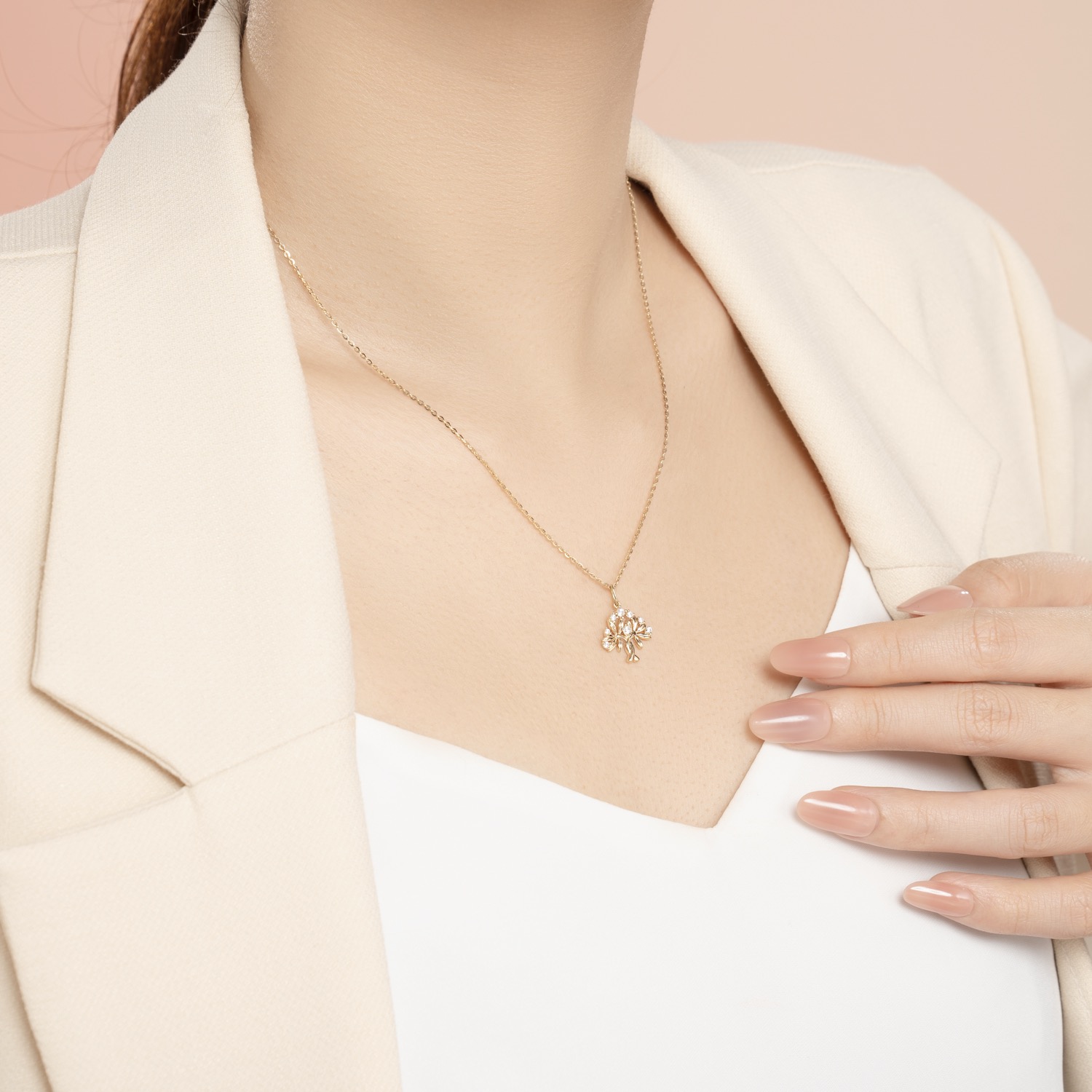 Mặt Dây Chuyền Vàng 14k Cây Kim Ngân - Mệnh Kim MDMAMD674 Huy Thanh Jewelry