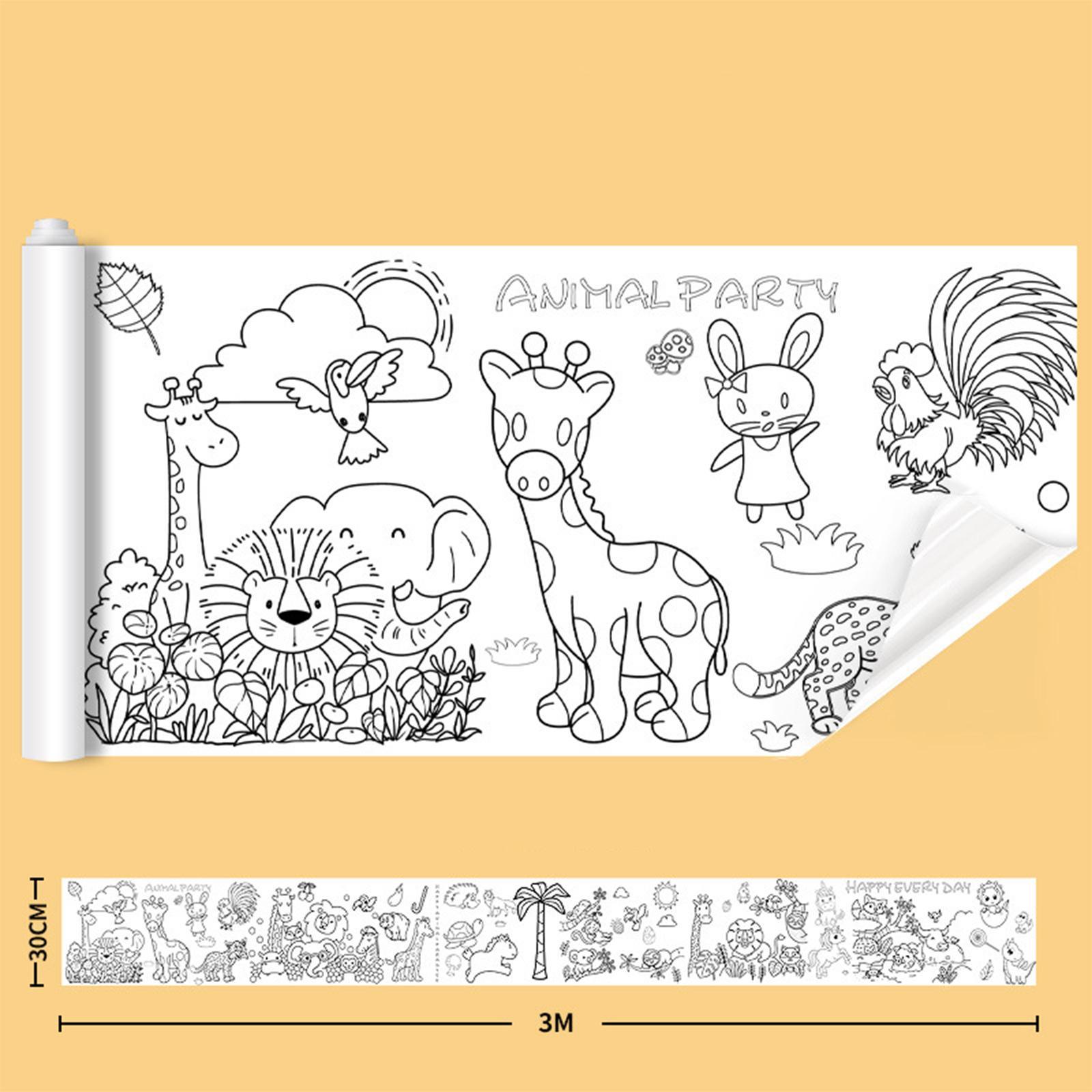 Portable Children Drawing Roll Poster Student Children