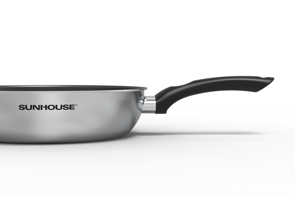 Chảo inox nguyên khối Sunhouse DE26M - Hàng Chính Hãng
