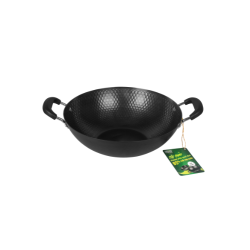 Chảo xào thép sâu lòng vân kim cương Green Cook GCW02 chống dính tự nhiên dùng được trên tất cả các loại