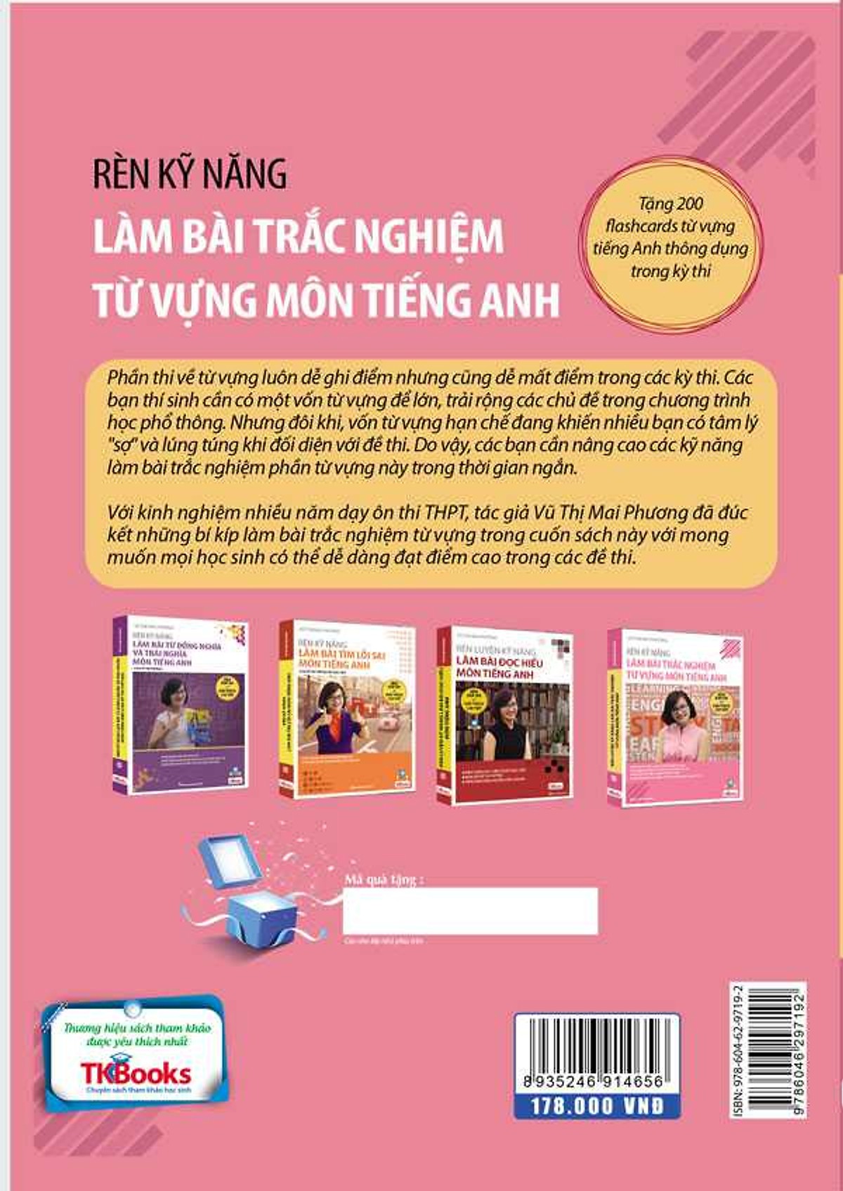 Rèn Kỹ Năng Làm Bài Trắc Nghiệm Từ Vựng Môn Tiếng Anh - Kèm Đáp Án Và Giải Thích Chi Tiết ( Cô Mai Phương )(tặng sổ tay mini dễ thương KZ)