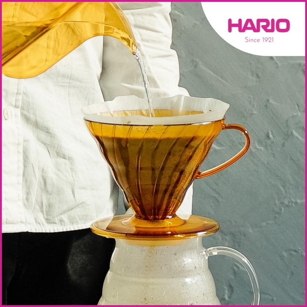 Phễu pha cà phê Hario V60-VD-02-THY-A (Vàng Honey)
