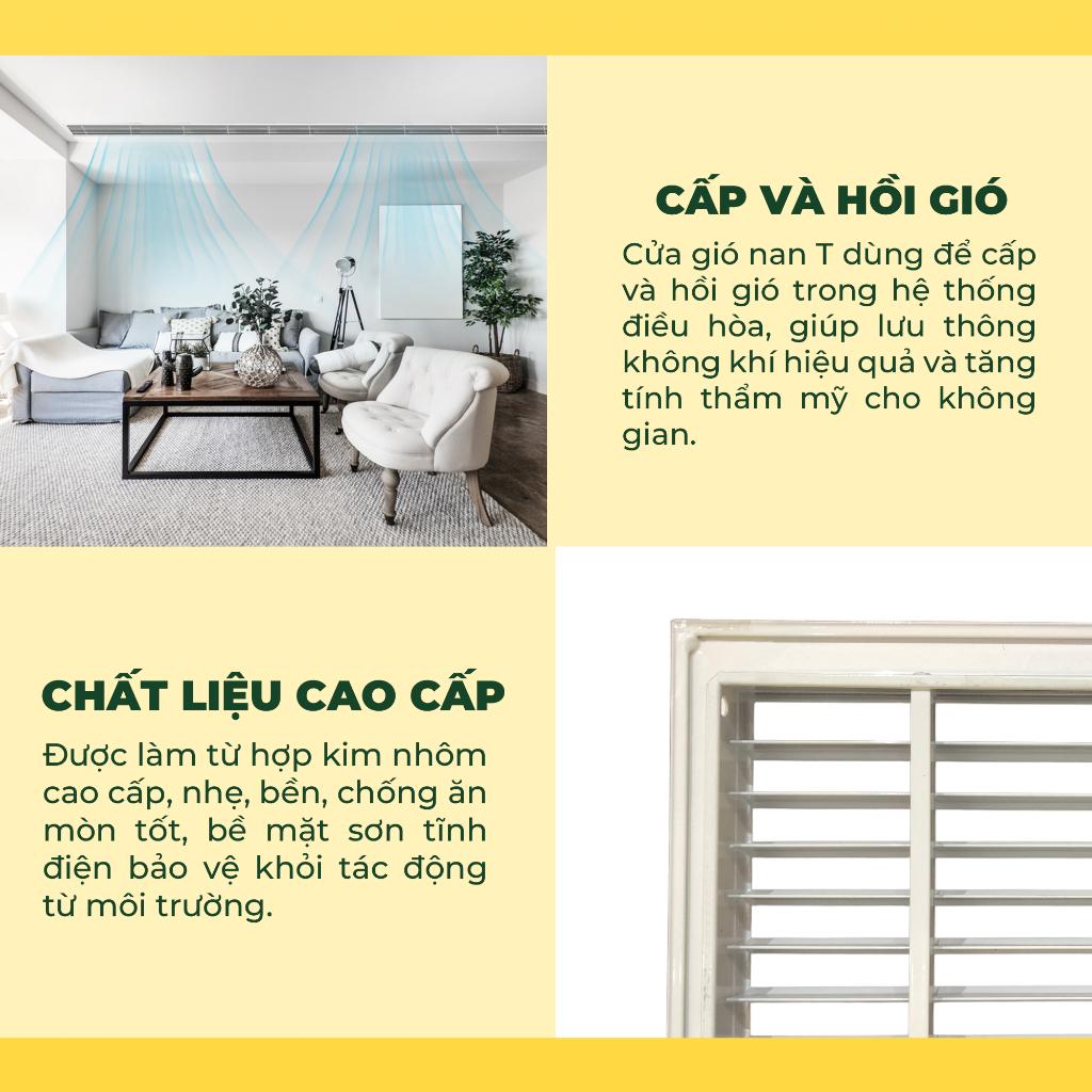 ASIA GREEN - Cửa Gió Nan T Cố Định, Hợp Kim Nhôm, Cho Dự Án, Nhà Ở (Bao gồm VAT)