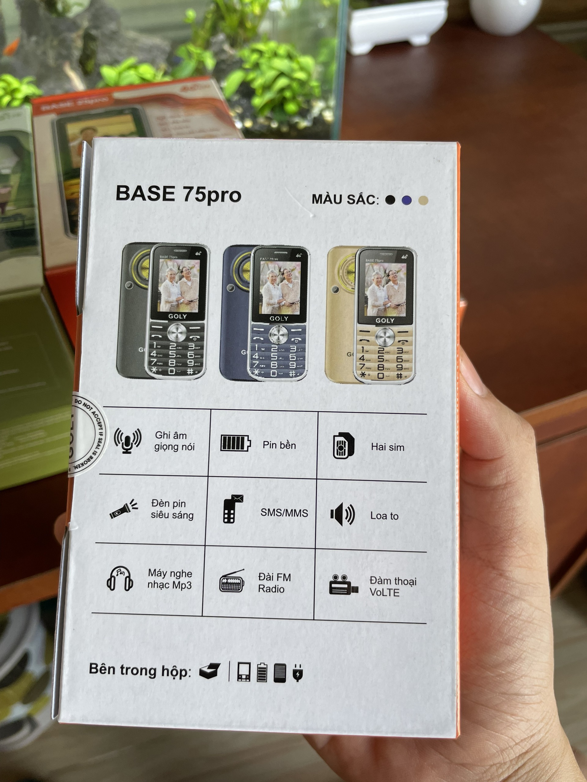 Điện thoại Goly Base 75 Pro 4G LTE ,Pin khủng ,Màn hình lớn ,mạng 4G- Hàng chính hãng