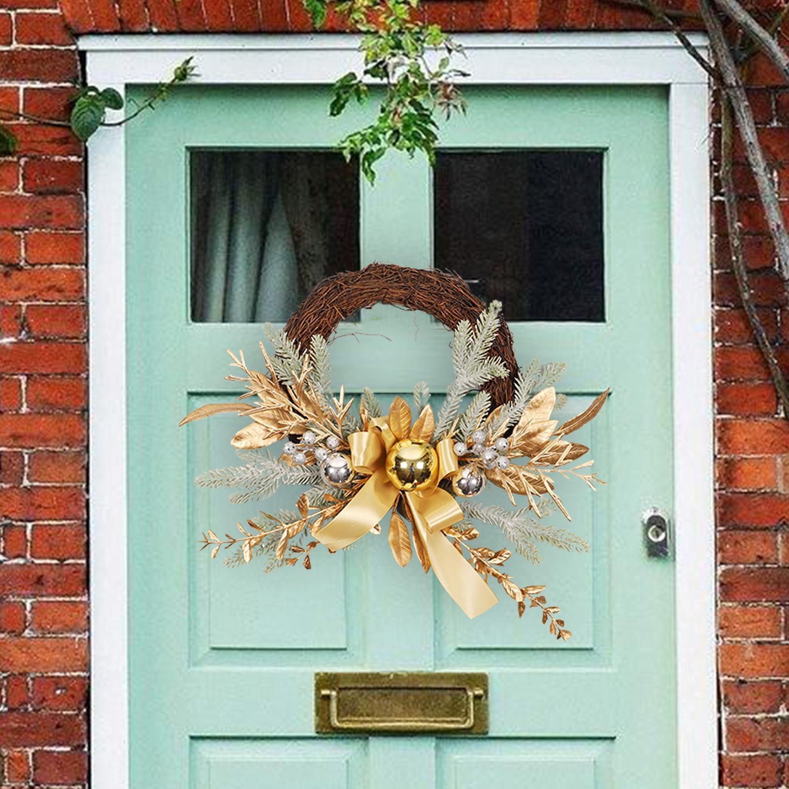 Front Door Christmas Wreath Christmas Door Decoration Wreath Christmas Artificial Wreath Xmas Wreath for Farmhouse Wall Porch