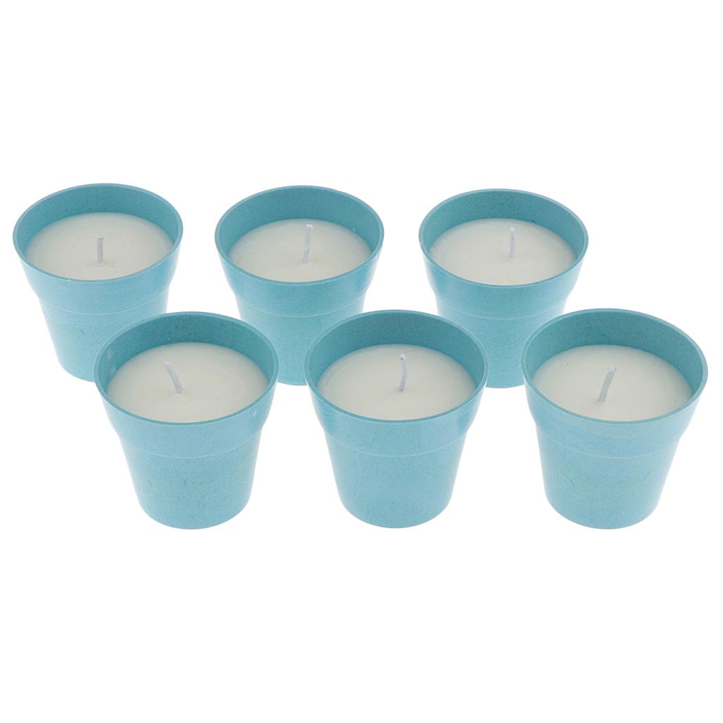 6x Scented Candles Natural Soy Wax Portable Travel Home Candle With Plastic Box