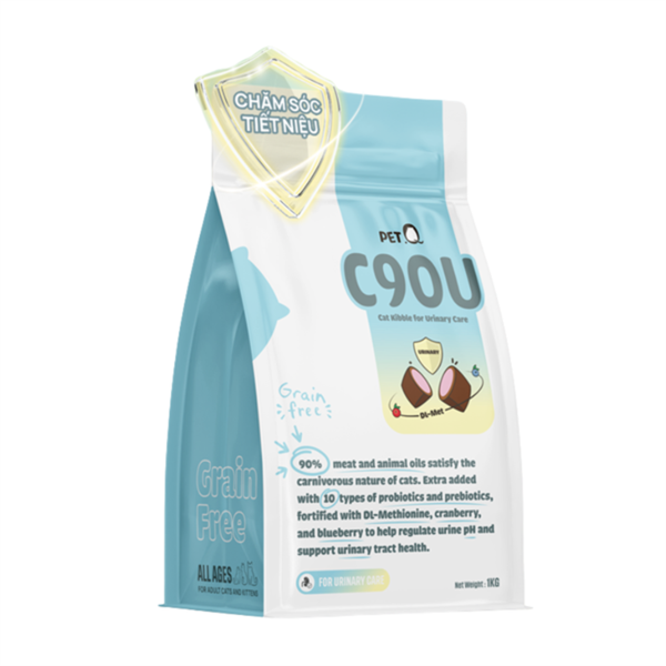 Túi 1kg Hạt PetQ Churro C90U (+ nhân Trái Cây) cho Mèo hỗ trợ Tiết Niệu